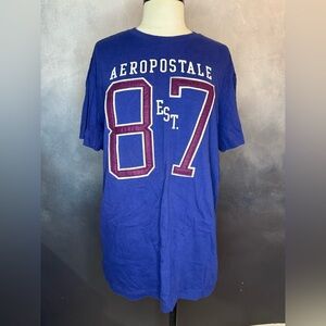 Aéropostale Graphic T-Shirt Size L - Blue "87 Est." Logo